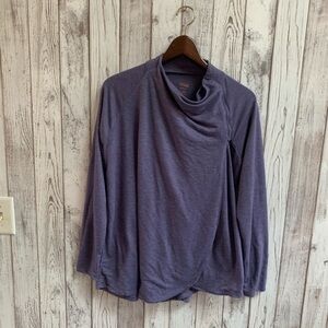 CopperFit purple top with zipper detail size small